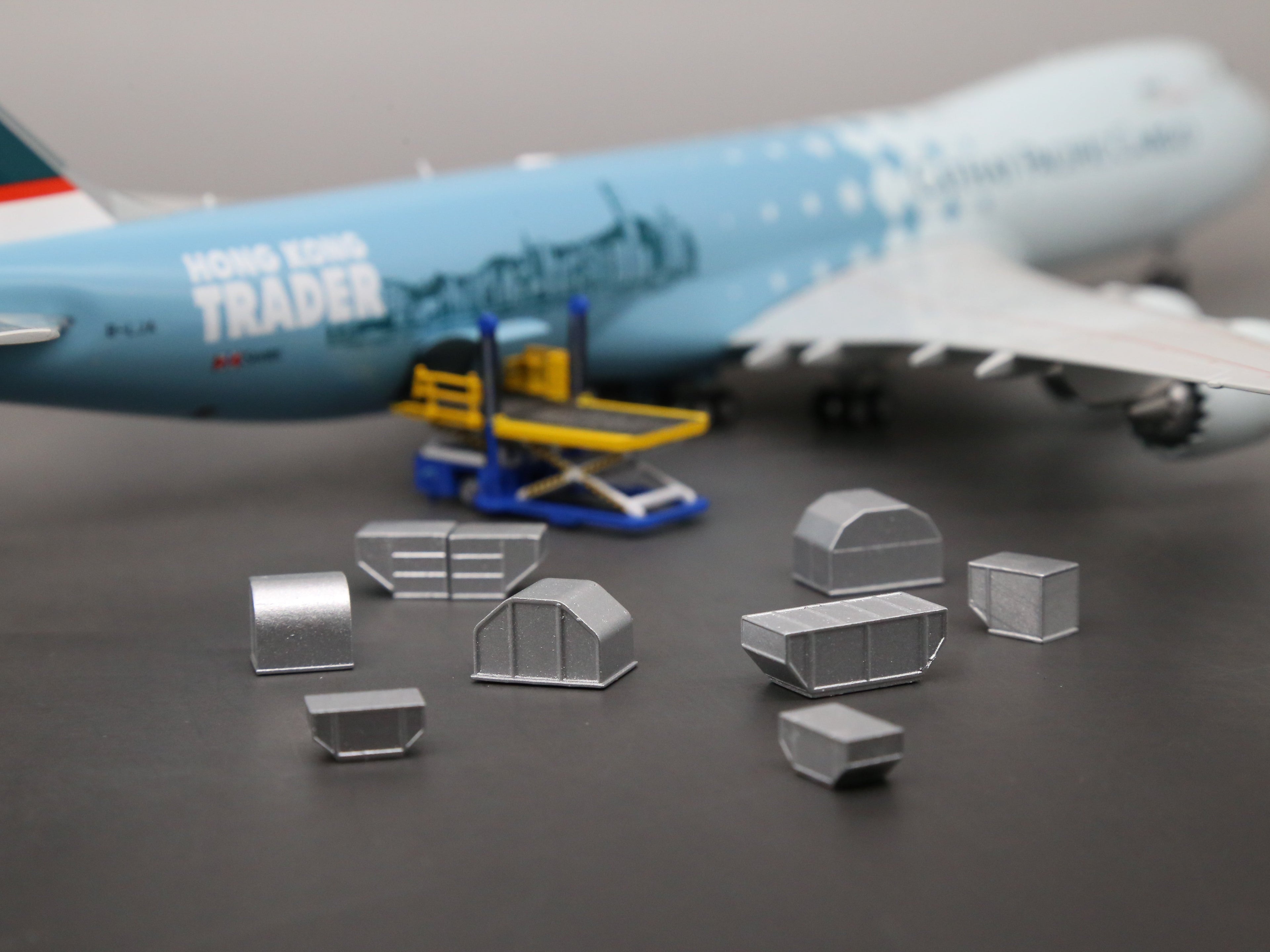 3D printed 1:400/200/144 scale Container/Dolly/Towbar