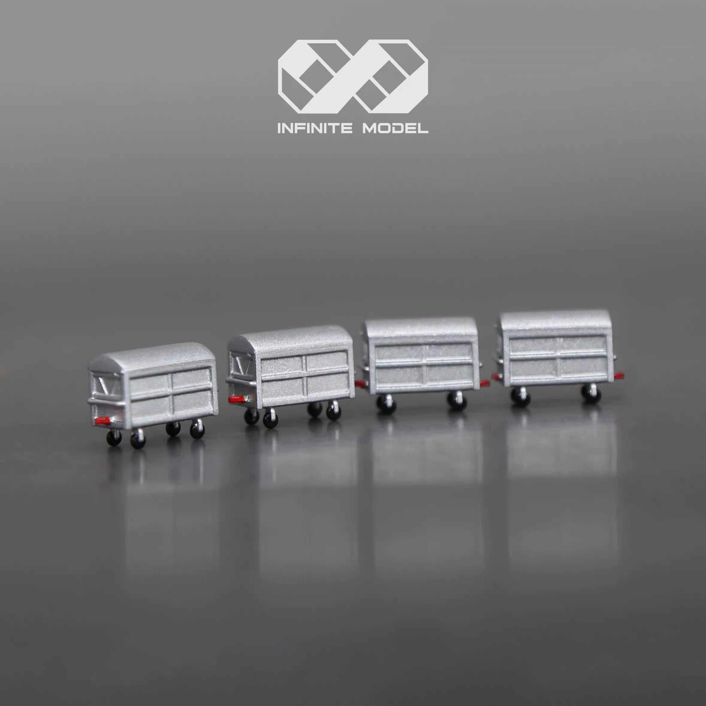 1/200 Airport 4 pcs of Container load Finished Printed 3D Model