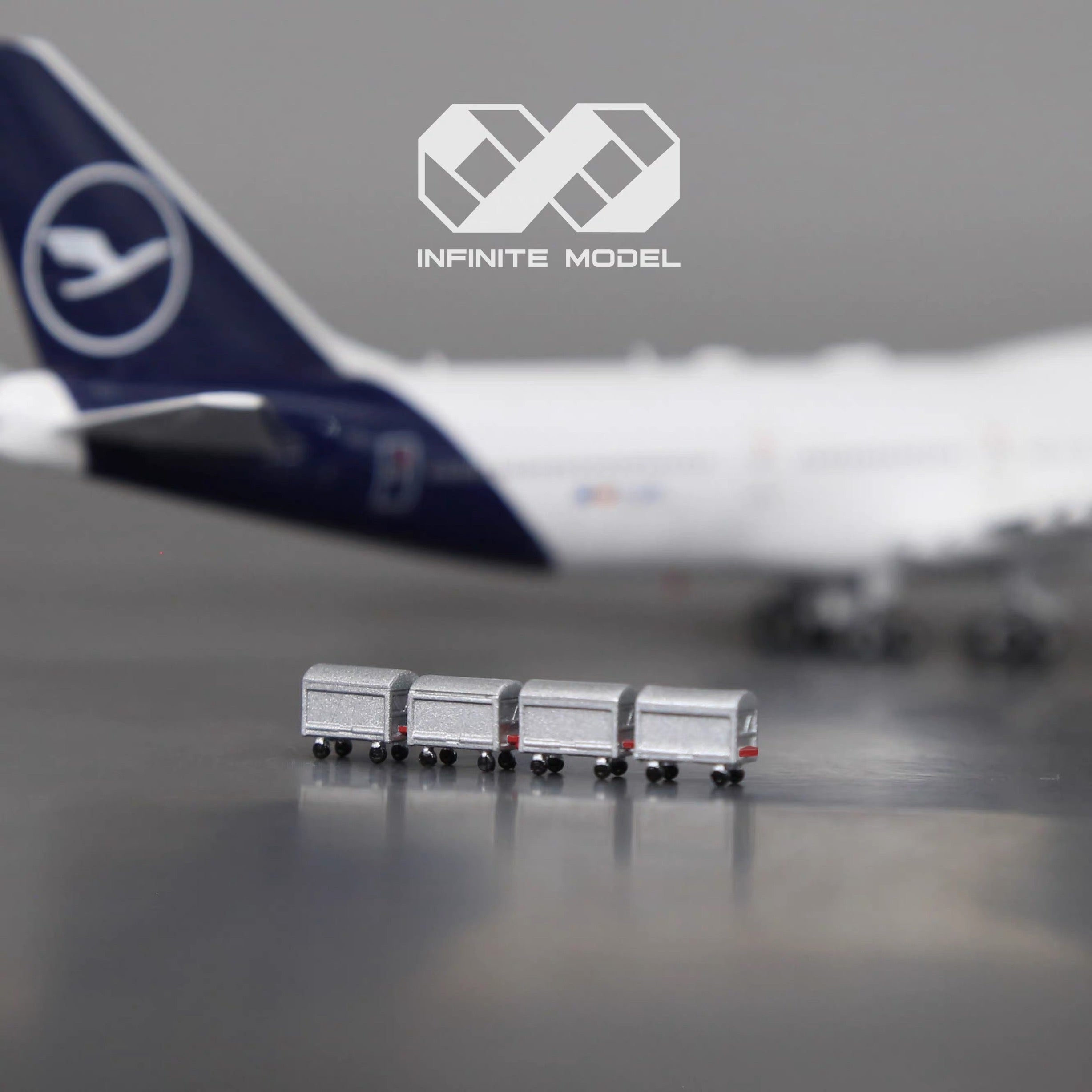 Scale 1:400/200 Airport 4 pcs of Container load Finished Printed 3D Model