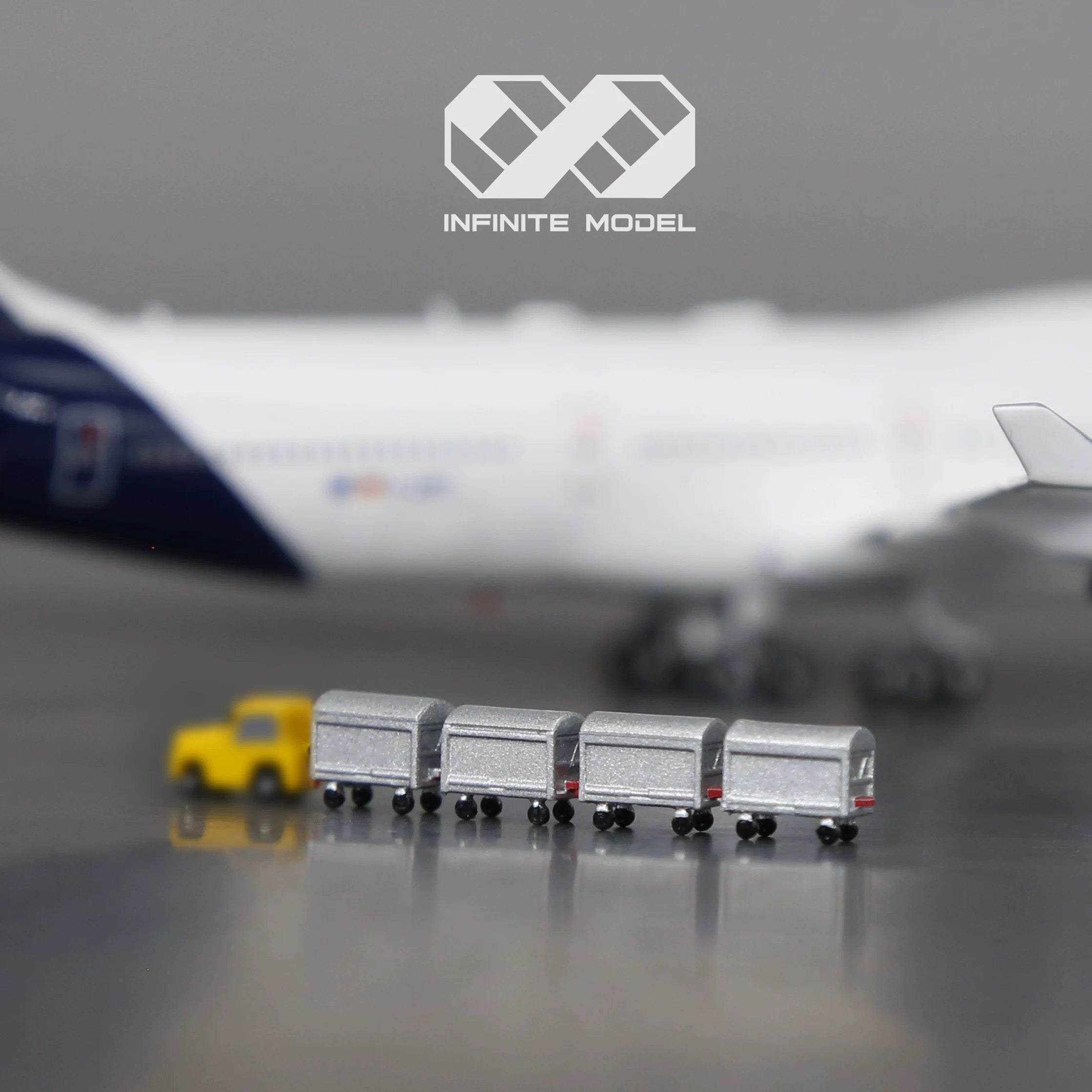 Scale 1:400/200 Airport 4 pcs of Container load Finished Printed 3D Model