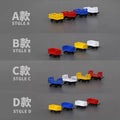 Scale 1:200 Airport Buggage Four Carts Finished Painted 3D Model
