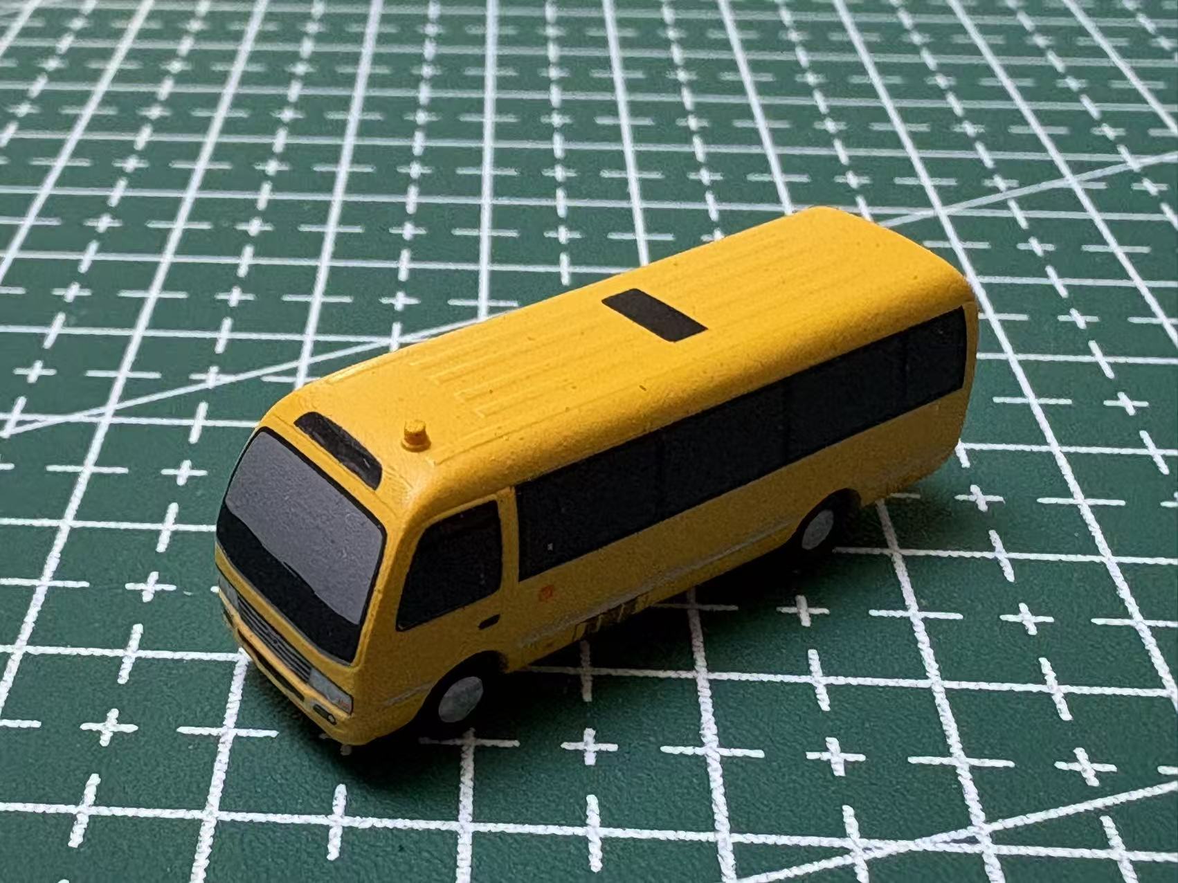 Scale 1:400/200 Yellow airport coaster car Finished Printed 3D Model