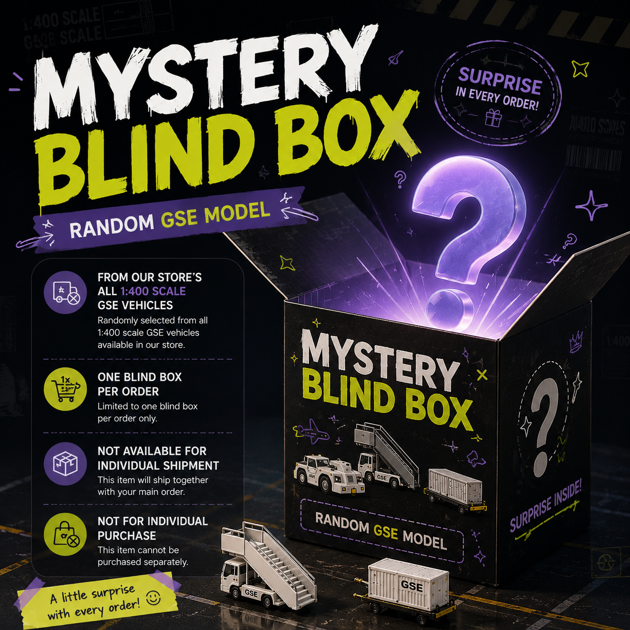 1/200 MYSTERY BLIND Random Aviation GSE Finished Painted Printed 3D Model