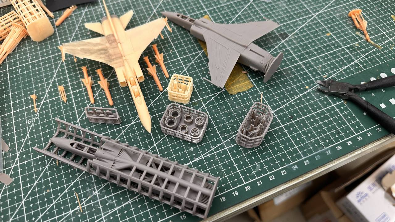 Preorder 1/144 JH-7A Fierce Phantoms combat bomber Assembling 3D Printed Model