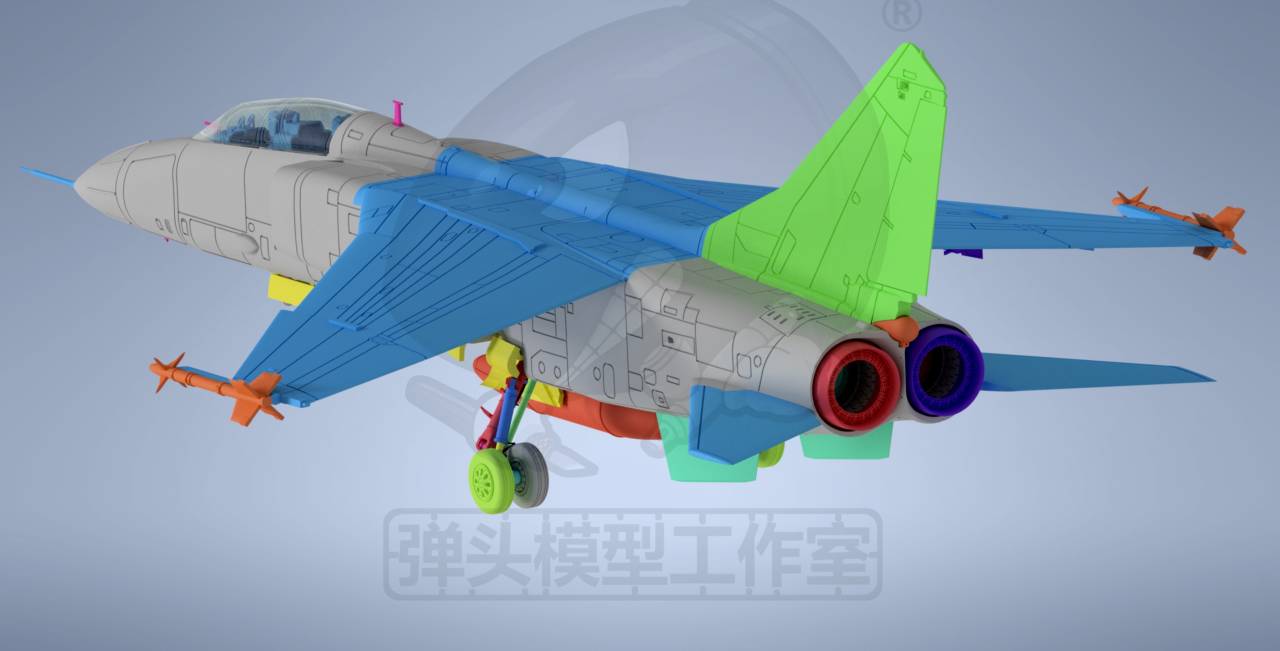 Preorder 1/144 JH-7A Fierce Phantoms combat bomber Assembling 3D Printed Model