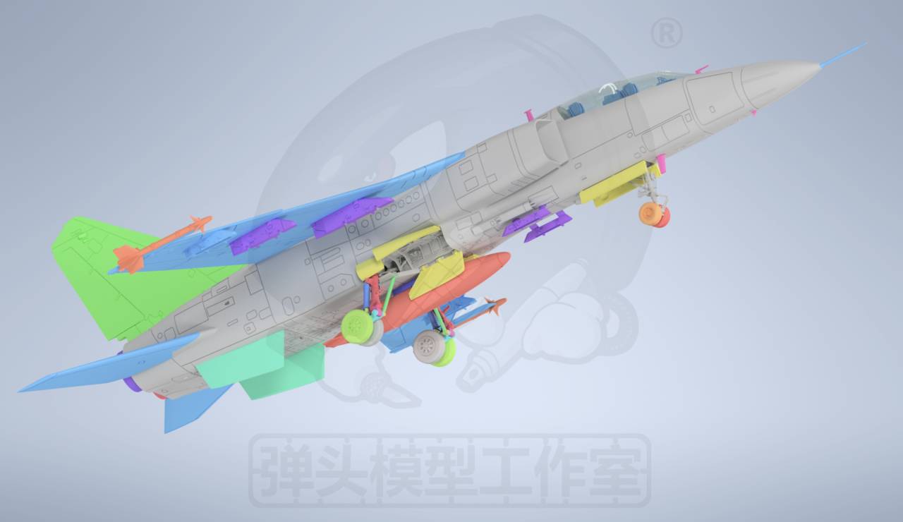 Preorder 1/144 JH-7A Fierce Phantoms combat bomber Assembling 3D Printed Model