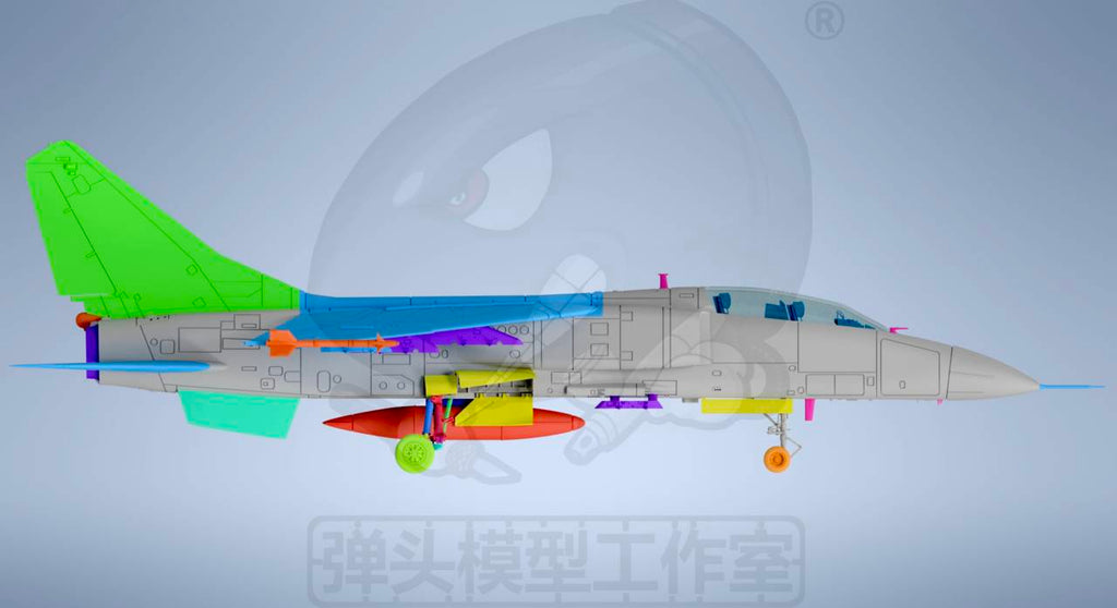 Preorder 1/144 JH-7A Fierce Phantoms combat bomber Assembling 3D Printed Model