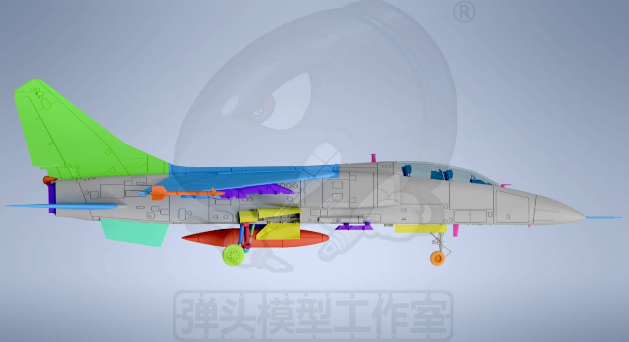 Preorder 1/144 JH-7A Fierce Phantoms combat bomber Assembling 3D Printed Model