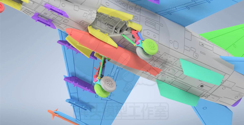 Preorder 1/144 JH-7A Fierce Phantoms combat bomber Assembling 3D Printed Model