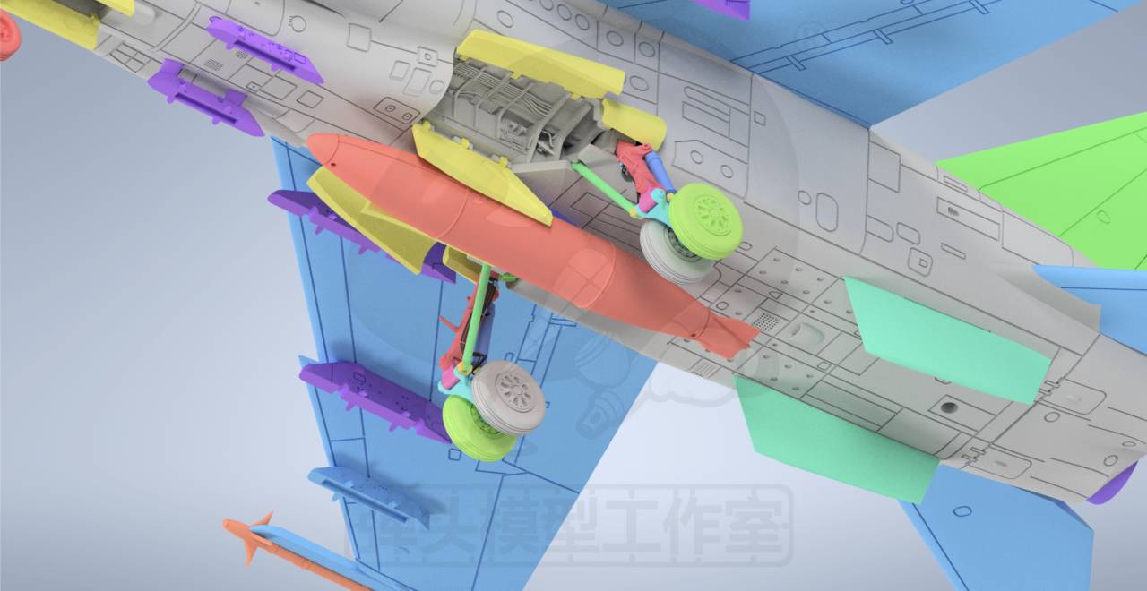 Preorder 1/144 JH-7A Fierce Phantoms combat bomber Assembling 3D Printed Model