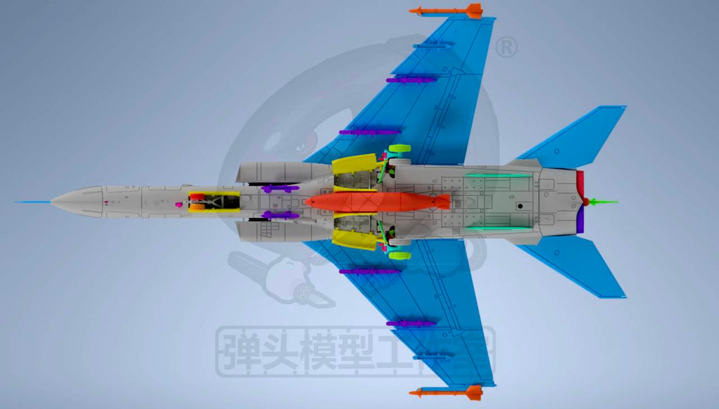 Preorder 1/144 JH-7A Fierce Phantoms combat bomber Assembling 3D Printed Model