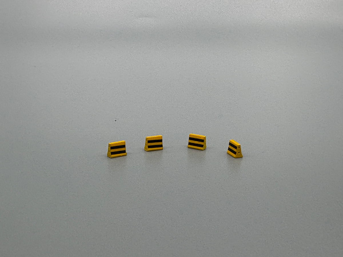 Scale 1:200 airport 4pcs of concrete barrier block Finished Printed 3D Model
