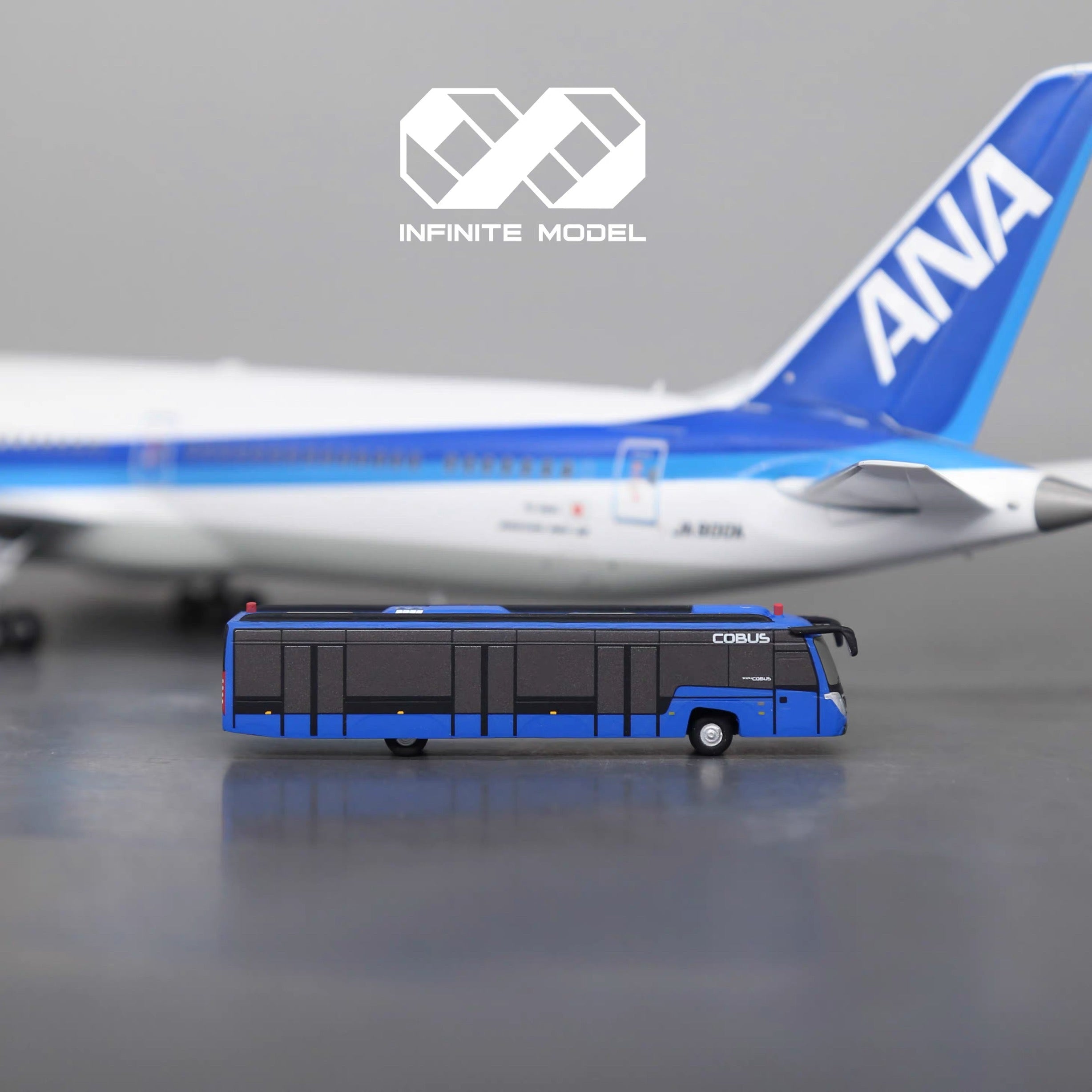 Scale 1:200 Blue Airport Cobus 3000 Finished 3D Model Car