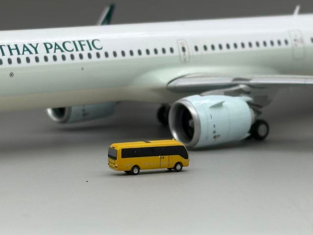 Scale 1:400/200 Yellow airport coaster car Finished Printed 3D Model